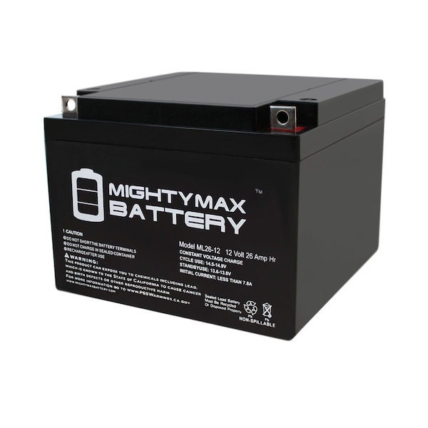 Mighty Max Battery ML26-12 12V 26AH Battery Replacement for Elsar 16256 2338 ML26-122589